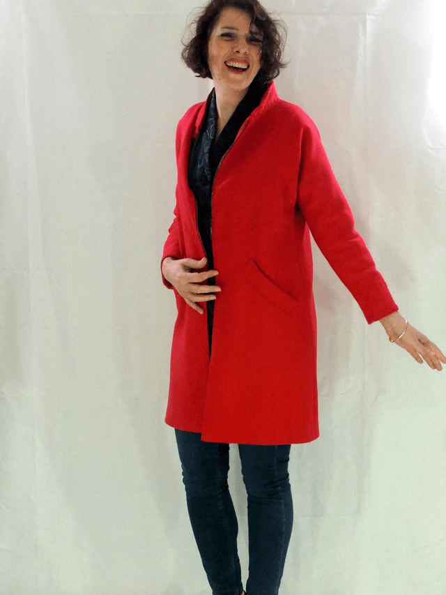 Manteau printemps rouge
