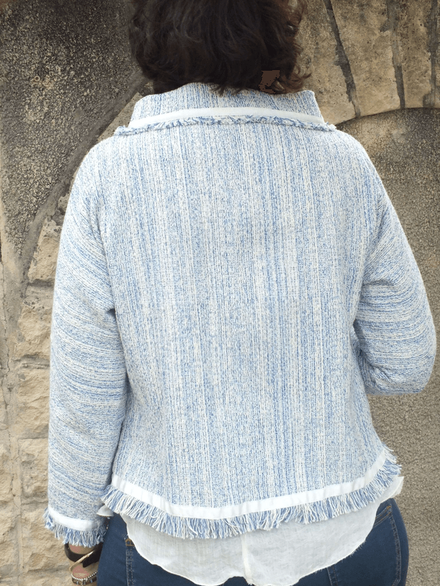 Veste coton bleue chiné