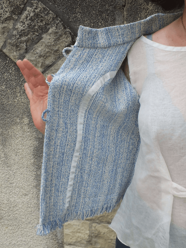 Veste coton bleue chiné