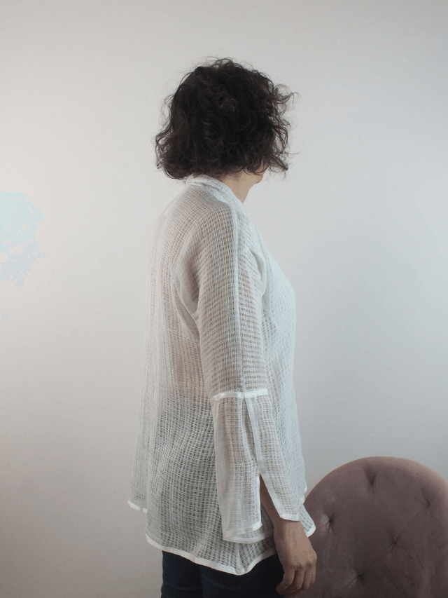 Chemisier blanc en gaze de lin 