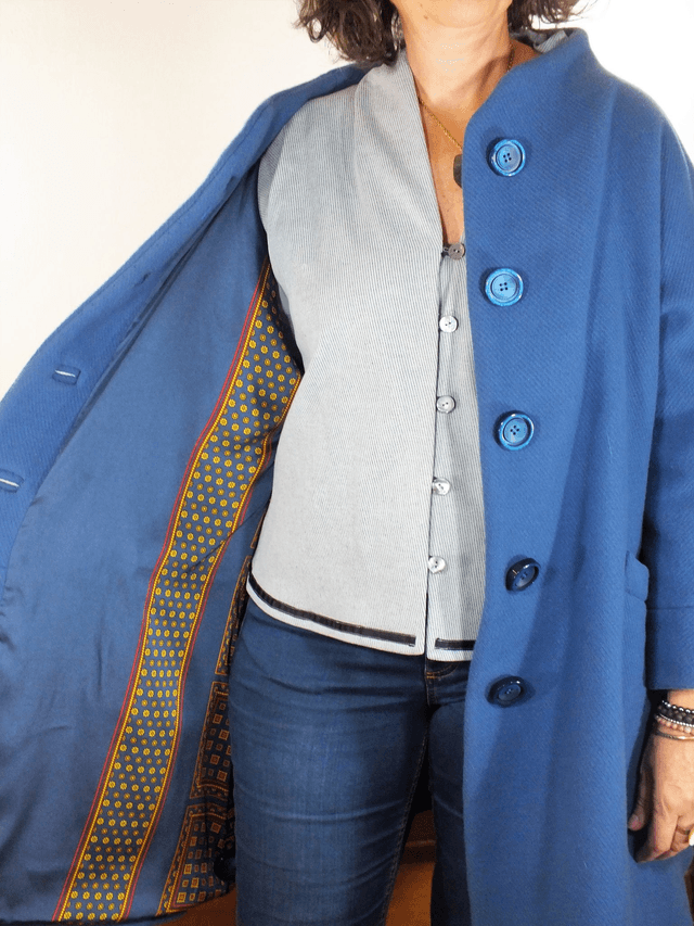 Manteau bleu canard